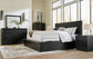 Londer King Panel Bed with Mirrored Dresser, Chest and 2 Nightstands