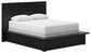 Londer Queen Panel Bed with Mirrored Dresser and Nightstand