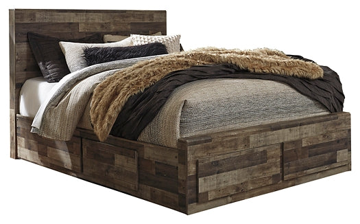 Derekson Queen Panel Bed with 6 Storage Drawers