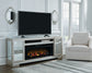 Flamory LG TV Stand w/Fireplace Option