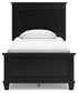 Lanolee Twin Panel Bed with Mirrored Dresser and Chest