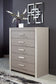 Surancha Queen Poster Bed with Mirrored Dresser, Chest and Nightstand