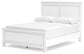 Fortman Queen Panel Bed with Mirrored Dresser and 2 Nightstands